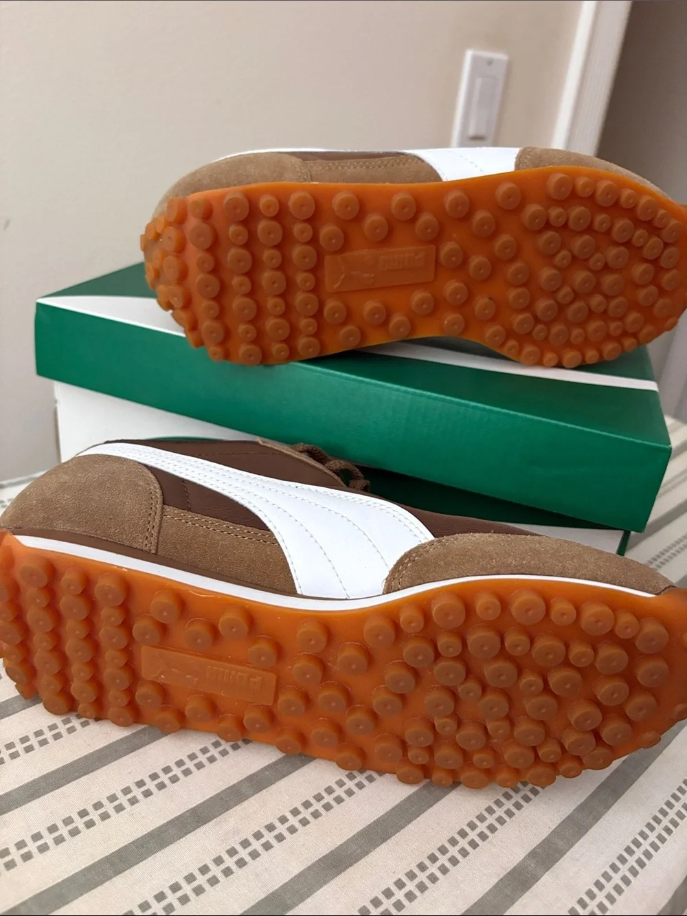 Puma Easy Rider women’s  Brown and White Athletic Sneakers